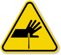 ISO Cutting of Fingers Straight Blade Symbol Sign