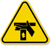 ISO Hand Crush Force From Below Symbol Sign