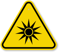 ISO Optical Radiation Symbol Warning Sign