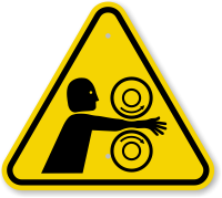 ISO Pinch Point Symbol Warning Sign