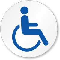 Wheelchair Handicap Symbol ISO Circle Sign