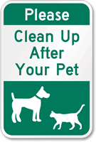 Please Clean Up After Pet Sign