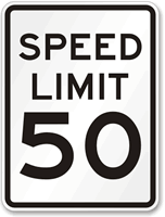 Aluminum Speed Limit Sign