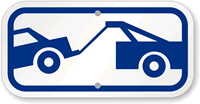 Tow Away Truck Symbol in Blue