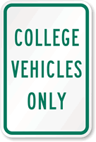 Reserved Parking:  Sign