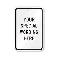 Custom Black Vertical Template Parking Sign