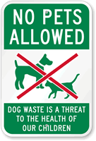 No Pets Allowed Sign (With Graphic)