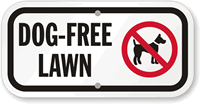 Dog free Lawn (with Graphic) Sign