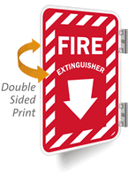 Fire Extinguisher Sign (with Bottom Down Arrow)