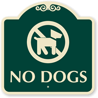 No Dog SignatureSign (with Graphic)