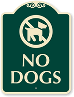 No Dog SignatureSign (with Graphic)