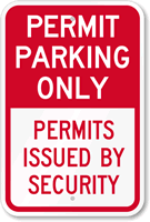 Permit Parking Only Sign