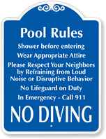 Shower Before Entering Pool Rules Sign