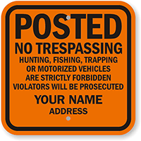 Private Property Trespassing Strictly Forbidden Custom Sign