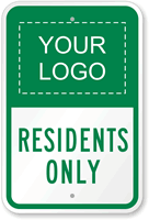 Custom Residents Parking Only Sign