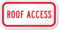 Roof Access Sign