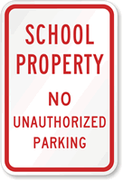 School Property No Unauthorized