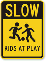 Slow Kids At Play Sign (with Graphic)