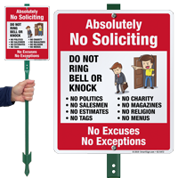 No Soliciting LawnBoss Sign