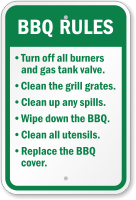 BBQ Rules Sign