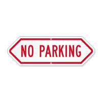 Bi Directional No Parking Sign
