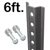 Black Standard U Channel Sign Post  6' tall