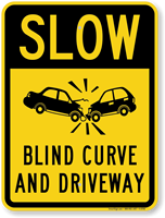 Blind Curve And Driveway