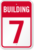 Building 7 Numbered Sign