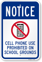 Cell Phone Prohibited Sign