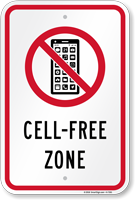 Cell phone Free Zone With Symbol Sign