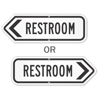 Directional Restroom Sign