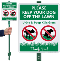 Keep Dog Off The Lawn Urine And Poop Kills Grass Sign