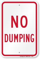 No Dumping Sign