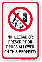 No Drugs Allowed on Property Sign