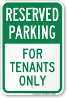 Reserved Parking  Sign