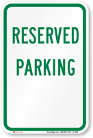 RESERVED PARKING Aluminum RESERVED PARKING Sign