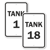 Select Your Tank Number From 1 To 18 Sign