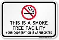 Smoke Free Facility Sign