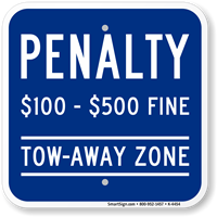 Tow Away Zone Virginia Handicap Supplementary Sign