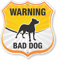 Warning Bad Dog
