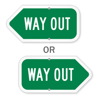 Way Out Directional Sign