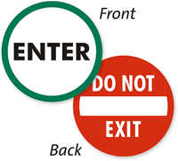 Enter Do not Exit Door Decals