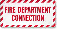 Fire Department Connection Label