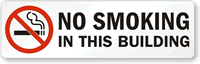 No Smoking Building Label