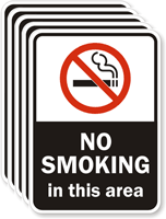 No Smoking Area Label