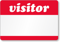 Visitor Label in Roll of 500
