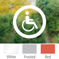 Accessible Symbol Glass Door Label