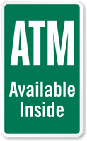 ATM Available Inside Window Decal