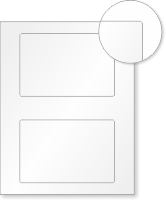 Vinyl Blank Labels For Laser Printers 2 Labels/Sheet