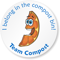 I Belong In The Compost Bin Recycling Sticker